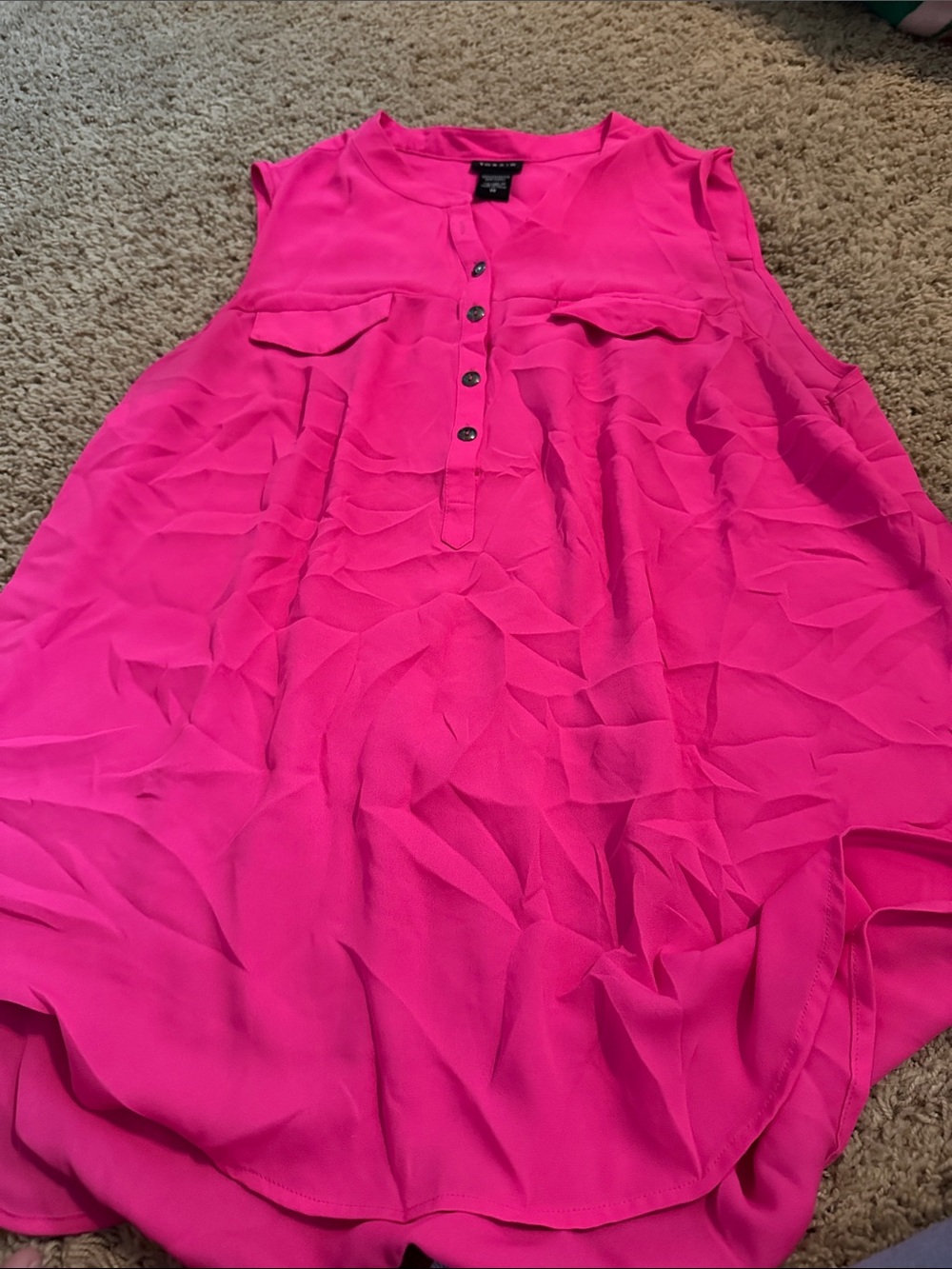 torrid Hot Pink Sleeveless Tunic Top
